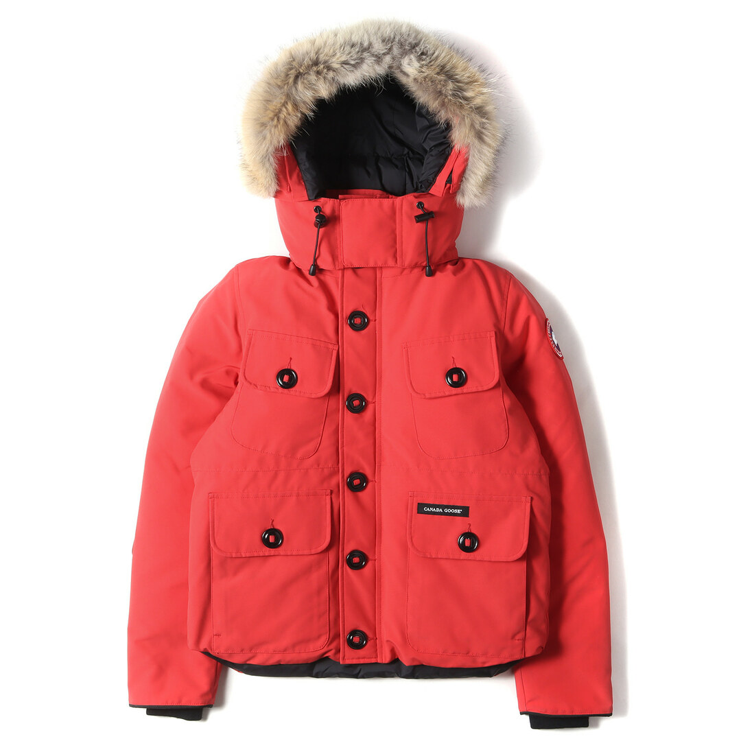 CANADA GOOSE(カナダグース)のCANADA GOOSE カナダグース ダウン ジャケット サイズ:S ファーフード ポリコットン ダウンジャケット RUSSELL PARKA 2301JM ラッセルパーカ アウター ブルゾン コート レッド 赤 【メンズ】【中古】 メンズのジャケット/アウター(ダウンジャケット)の商品写真