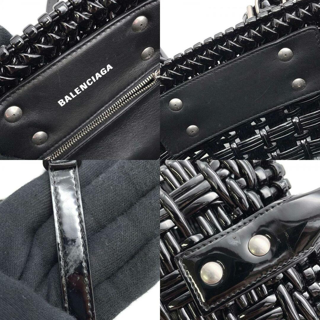 バレンシアガ ハンドバッグ ビストロ XS パテント レザー 6713422 BALENCIAGA バッグ 2wayショルダーバッグ 黒