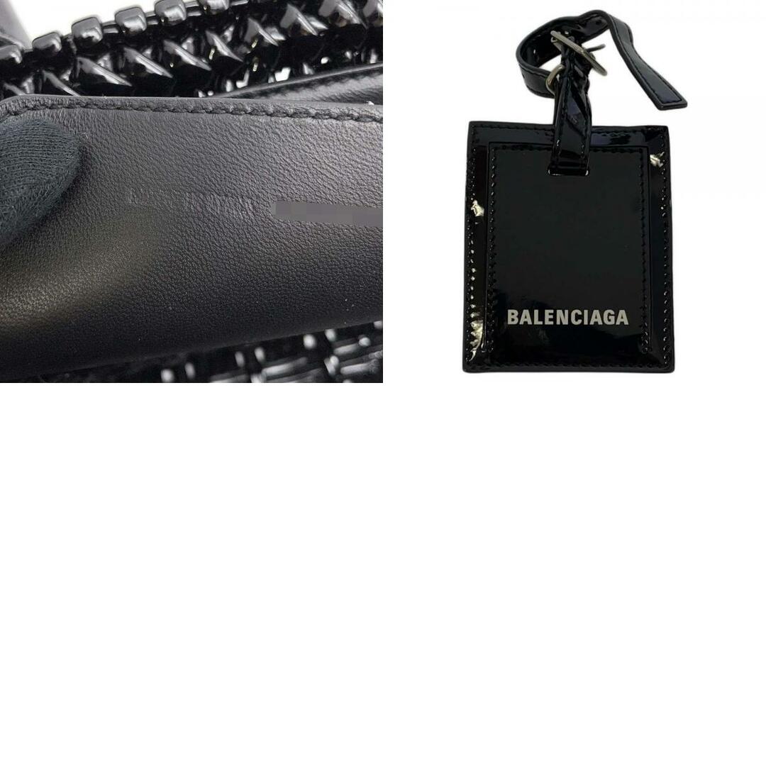 バレンシアガ ハンドバッグ ビストロ XS パテント レザー 6713422 BALENCIAGA バッグ 2wayショルダーバッグ 黒