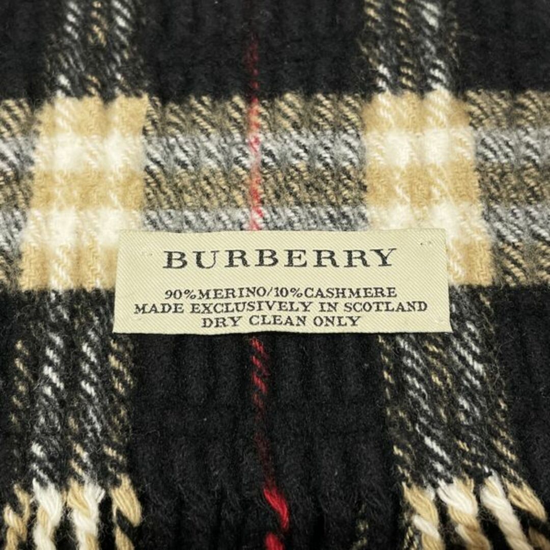 BURBERRY(バーバリー)のBURBERRY チェック フリンジ マフラー ウール カシミヤ レディースのファッション小物(マフラー/ショール)の商品写真