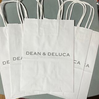 ディーンアンドデルーカ(DEAN & DELUCA)のDEAN＆DELUCA ショップ袋 ホワイト5枚セット 正規品 未使用品(ショップ袋)