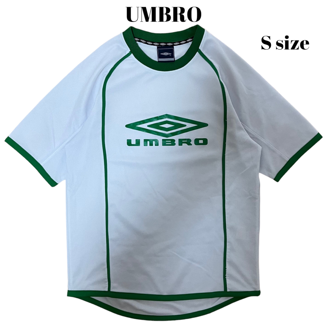 UMBRO - 00's UNBROリンガーTシャツ ゲームシャツ ホワイト×グリーン