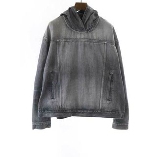 バレンシアガ(Balenciaga)のBALENCIAGA バレンシアガ 22AW プルオーバーフーデッドデニムジャケット ブラック 3(その他)