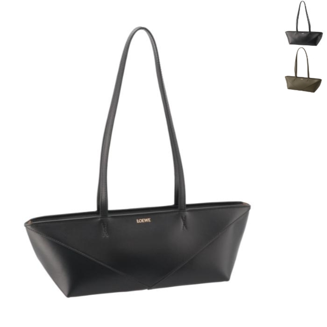 BLACK金具ロエベ LOEWE バッグ パズル フォールドバッグ トート 折りたたみ PUZZLE TOTE 2023年秋冬新作 A779PTEX01 0088