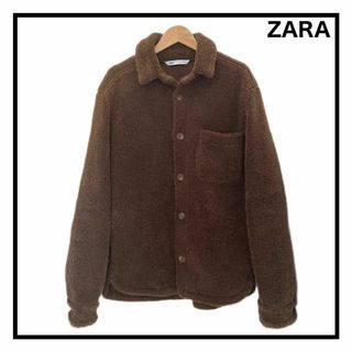 ザラ(ZARA)の【ZARA】　ザラ　ボアジャケット　アウター　メンズ　長袖　ブラウン　Mサイズ(その他)