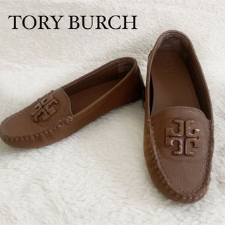 【美品】TORY BURCH フラットシューズ レディース 金 ロゴ 8M