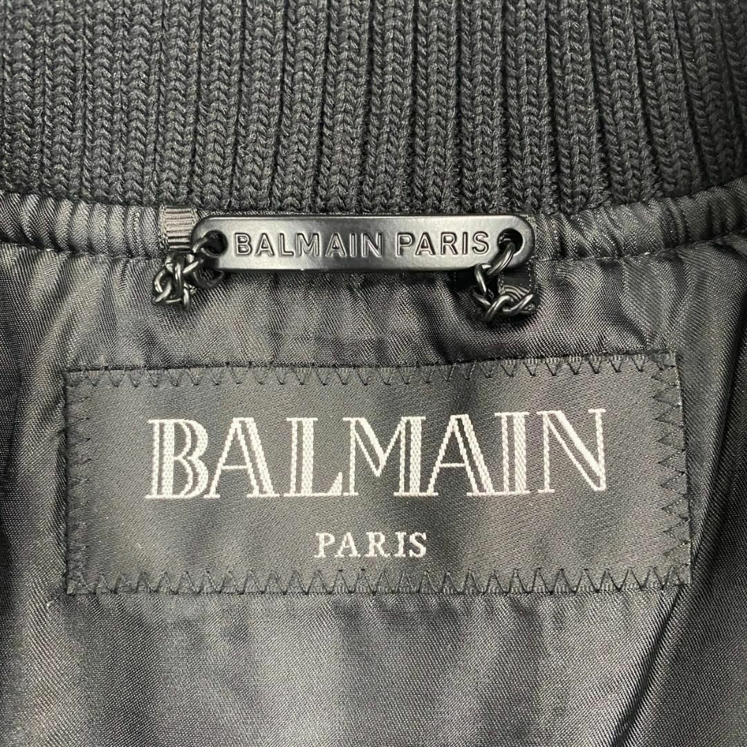 超美品 BALMAIN 50 キルティングジャケット メタルプレート