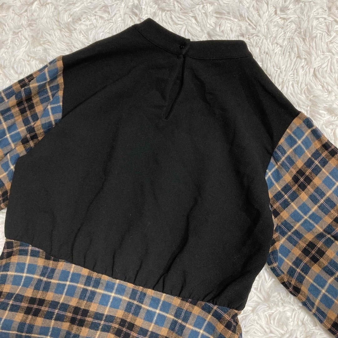 ZARA(ザラ)のZARA チュニック 授乳服 異素材 チェック秋冬 レディースのトップス(チュニック)の商品写真