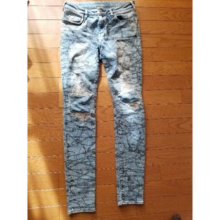 HYSTERIC GLAMOUR - 希少:HYSTERIC GLAMOUR LOGO柄 前後切り替えデニム