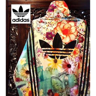 アディダス(adidas)のアディダス 希少 大きいサイズ ジャージ ブルゾン 花柄 パーカー ボタニカル (ブルゾン)