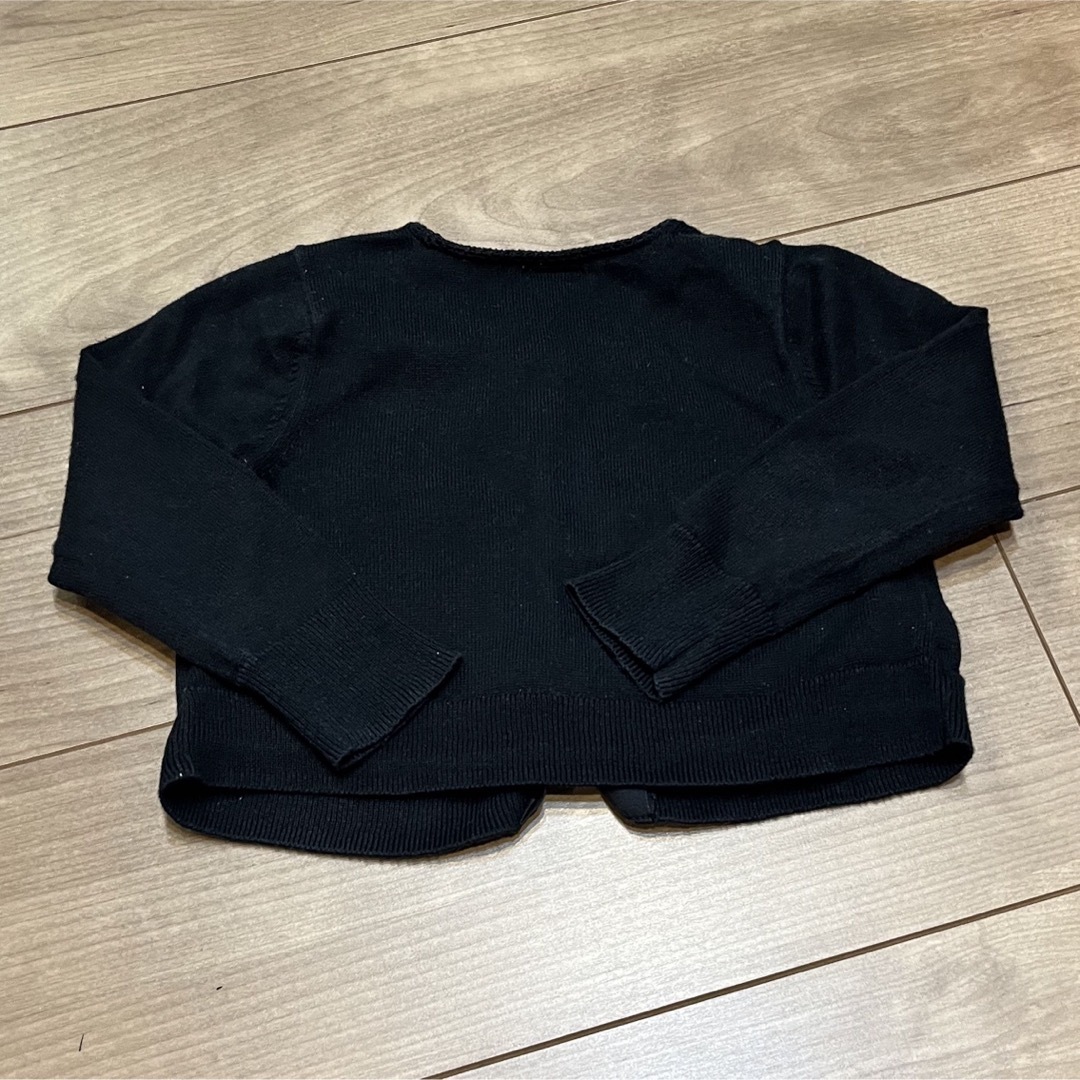 babyGAP(ベビーギャップ)の黒 カーディガン　95cm キッズ/ベビー/マタニティのキッズ服女の子用(90cm~)(カーディガン)の商品写真