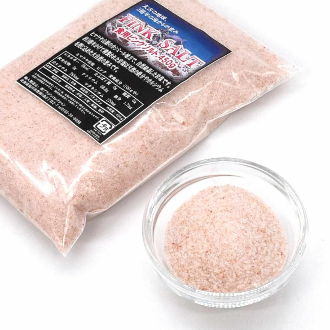 特価商品！！ヒマラヤ産　岩塩　ピンク　パウダー　450g 食品/飲料/酒の食品(調味料)の商品写真