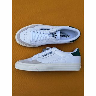 アディダス(adidas)のアディダス CONTINENTAL VULC 27,0cm 白緑(スニーカー)