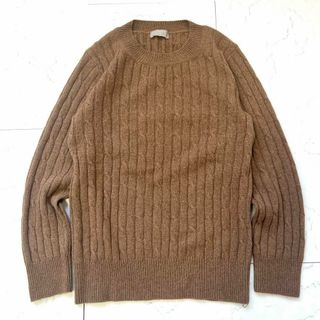 マーガレットハウエル リネンミックス ニット M ブラウン MARGARET HOWELL セーター メンズ 【R221002】