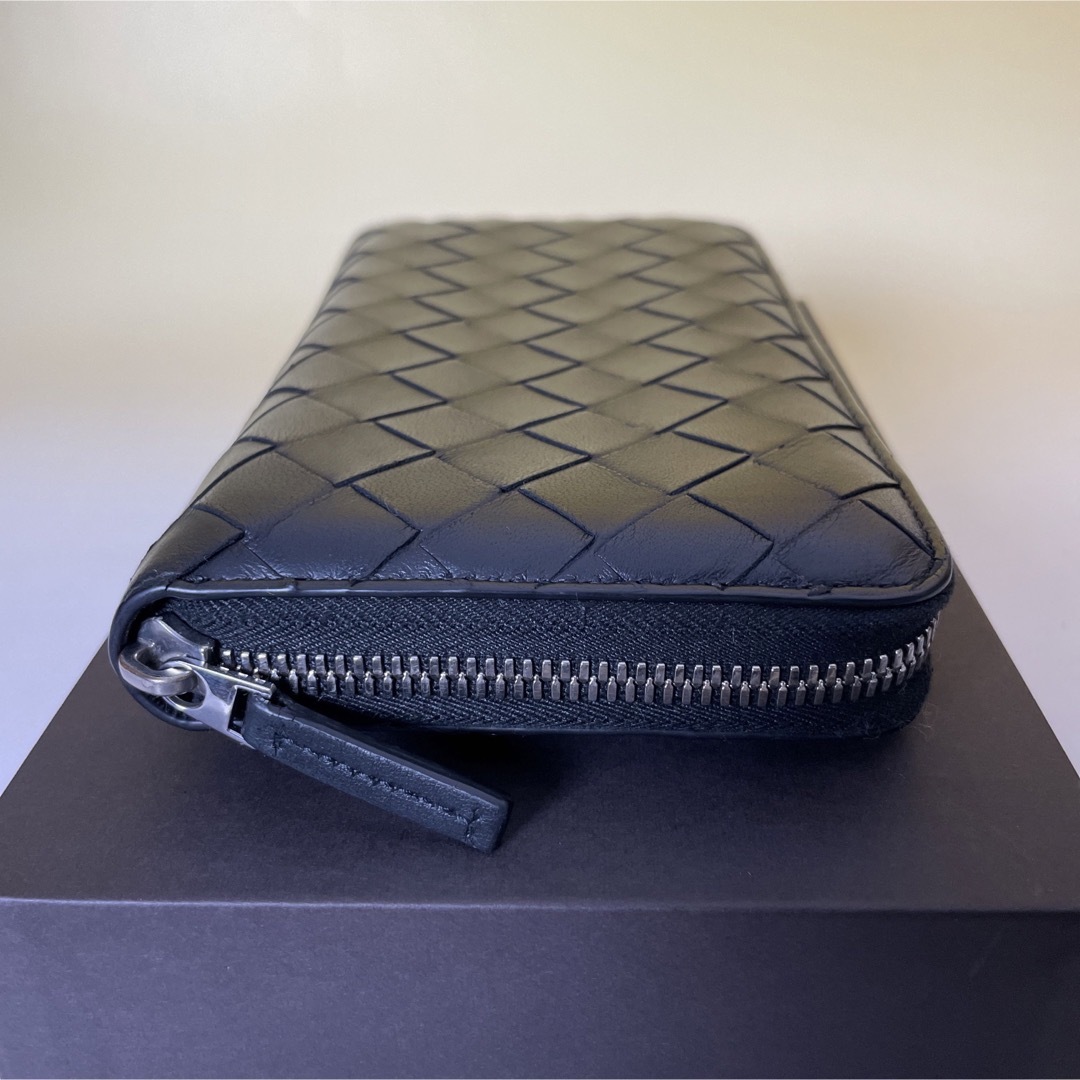BOTTEGA VENETA 極美品 黒 長財布 イントレチャート ユニセックス BOTTEGA VENETA 極美品 黒 長財布 イントレチャート ユニセックス