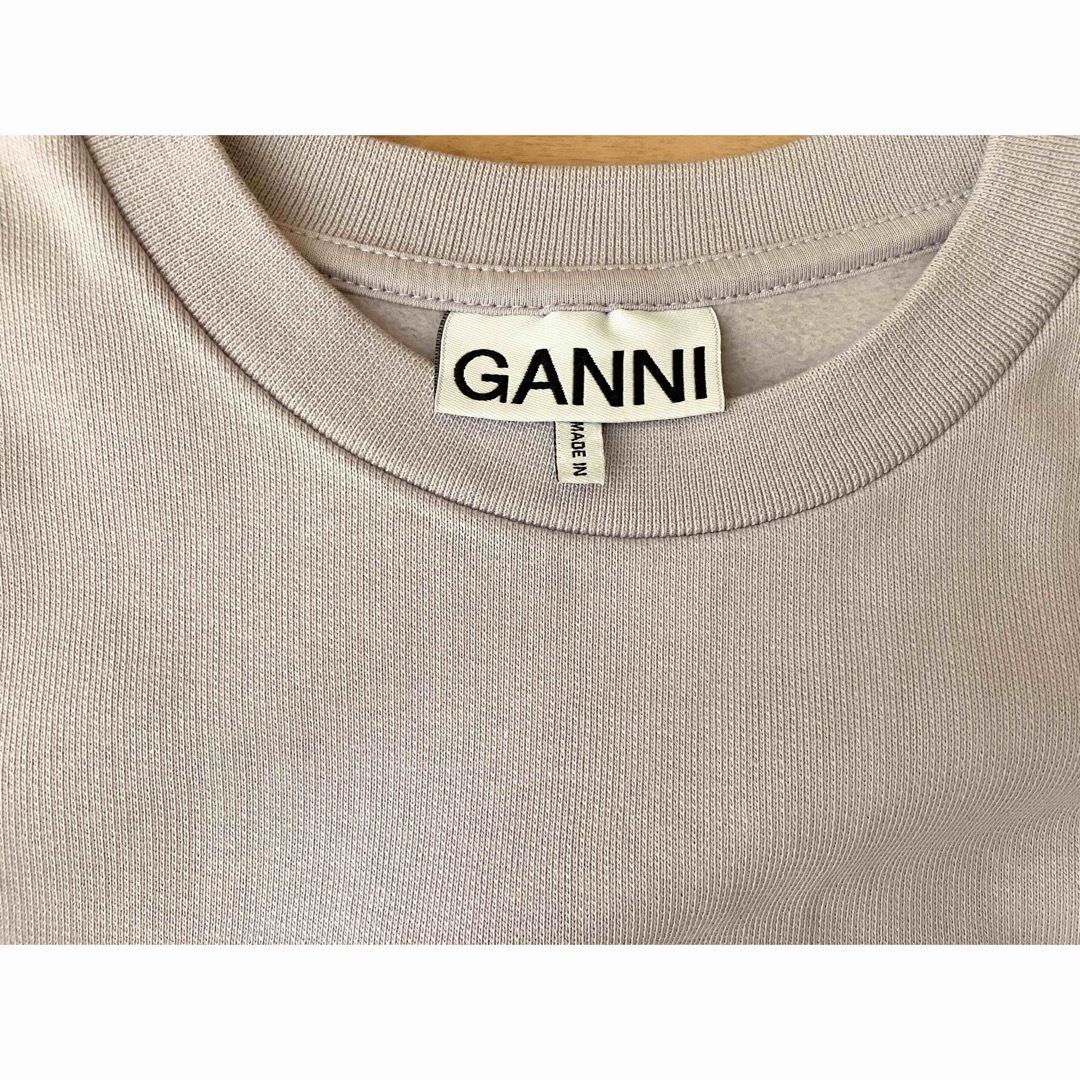 再々値下げ！★GANNI★裏起毛パフスリーブスウェット♪ライラック×赤