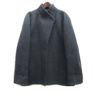 アニオナ(Agnona)のアニオナ AGNONA ウール モヘア ビーバー コート 42 グレー イタリア(その他)