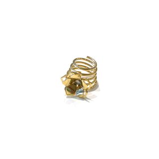 Vintage gold flower ring 渦巻く花の調べ(リング(指輪))