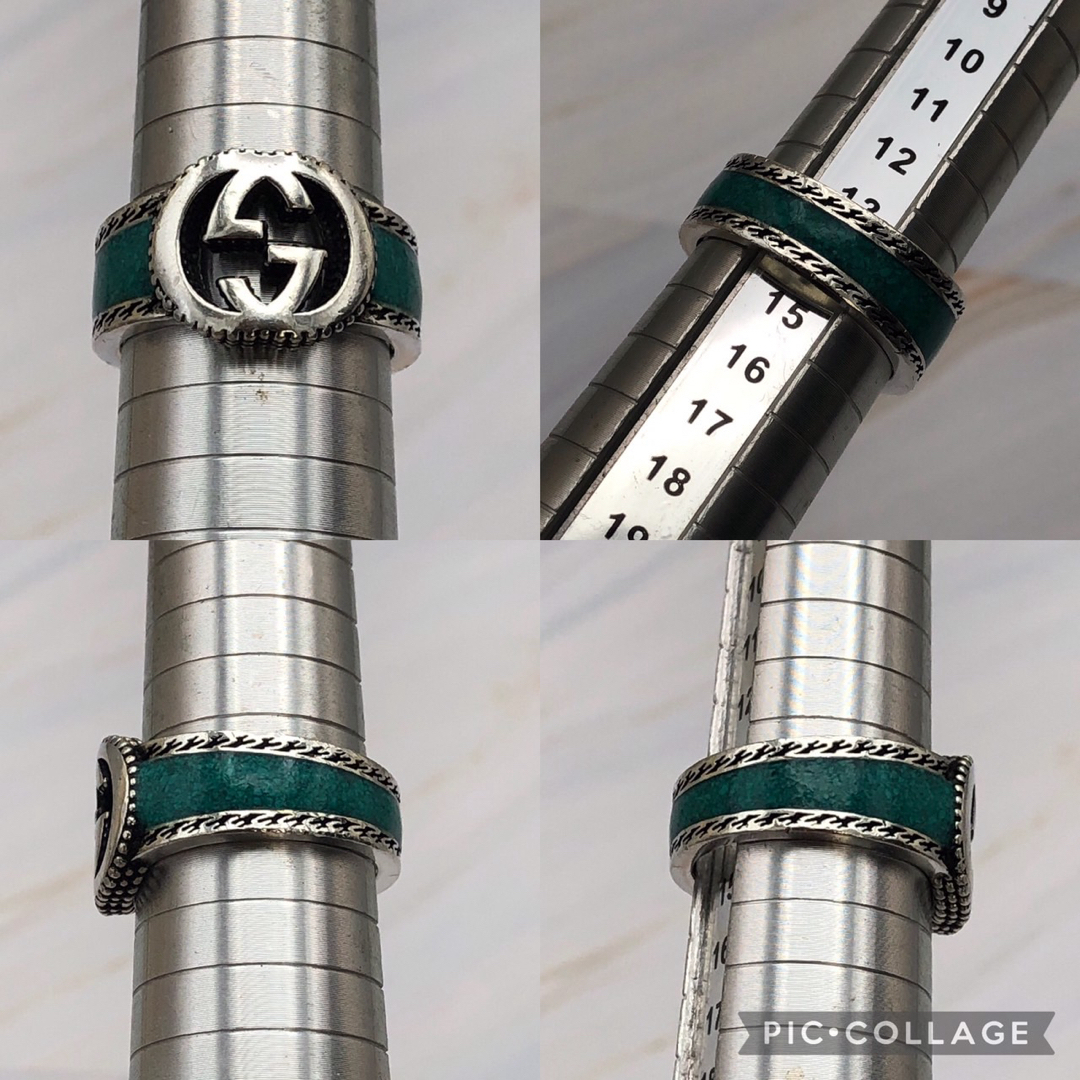 GUCCI - GUCCI グッチ インターロッキングG リング ターコイズ GUCCI - GUCCI グッチ インターロッキングG リング ターコイズ