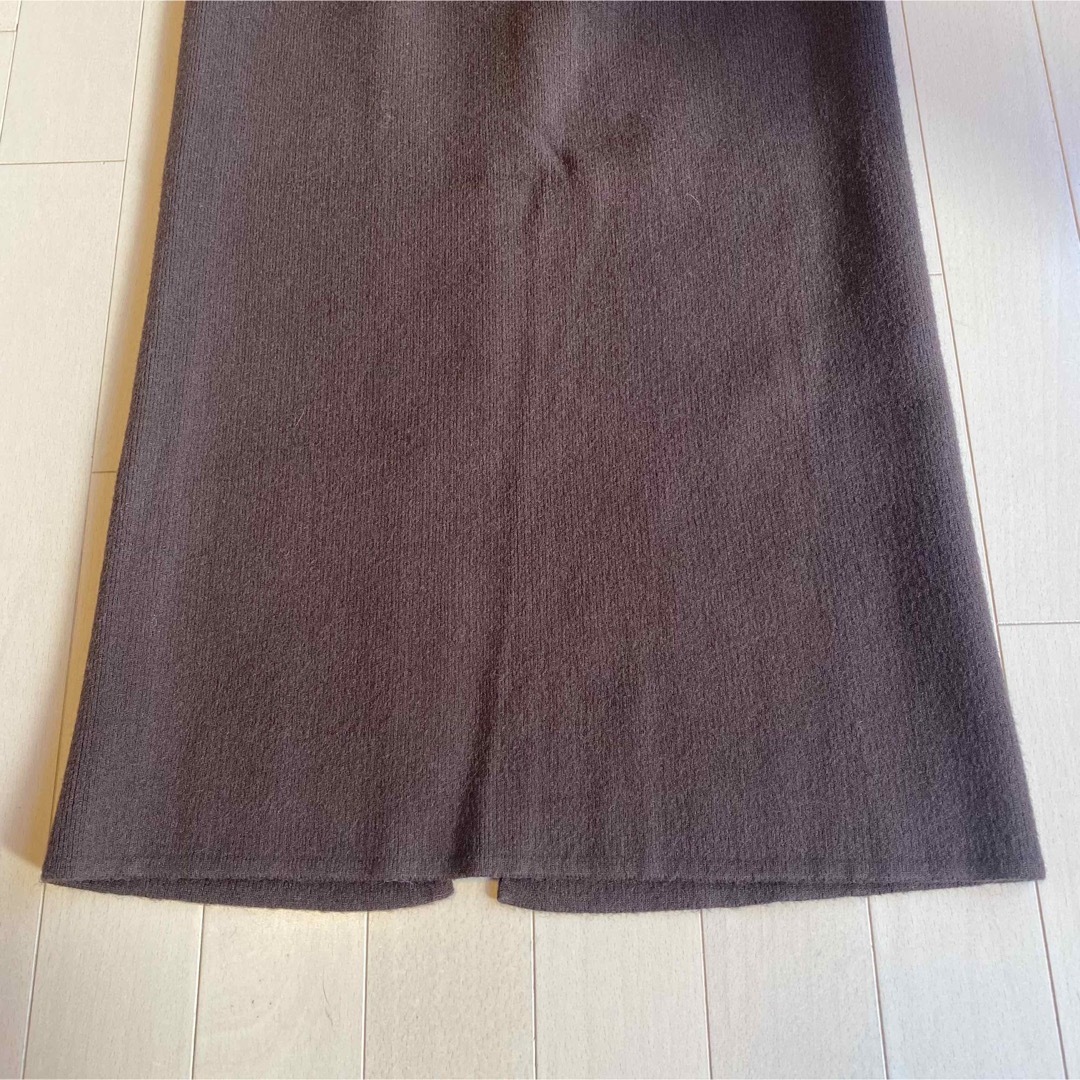 《新品》 ブラウン ニットスカート ロングスカート 韓国ファッション 韓国コーデ レディースのスカート(その他)の商品写真