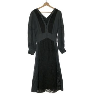 アメリヴィンテージ(Ameri VINTAGE)のAmeri アメリ 20SS SHIRRING PLEATS DRESS プリーツドレスワンピース グレー S(ロングワンピース/マキシワンピース)