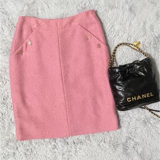 シャネル(CHANEL)のシャネル　ツイード　スカート(ひざ丈スカート)