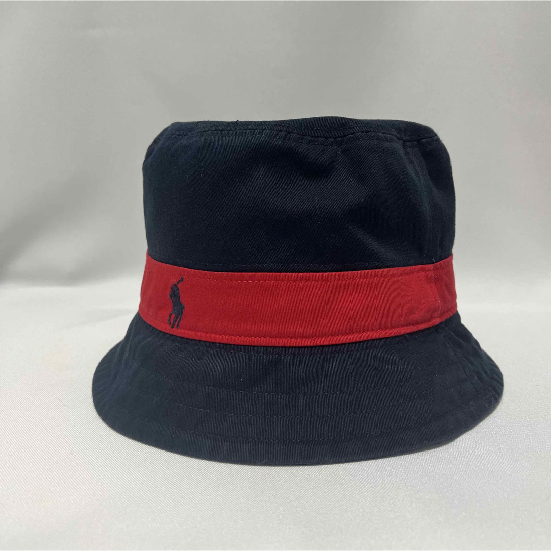 【超美品】Polo RalphLauren⑥バイカラー ポニーロゴバゲットハット