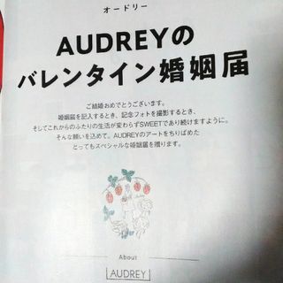 AUDREY婚姻届2枚セット(印刷物)