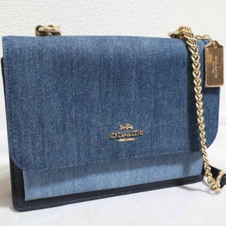 コーチ(COACH)の【新品同様】コーチ coach レザー デニム ショルダーバッグ C2831(ショルダーバッグ)