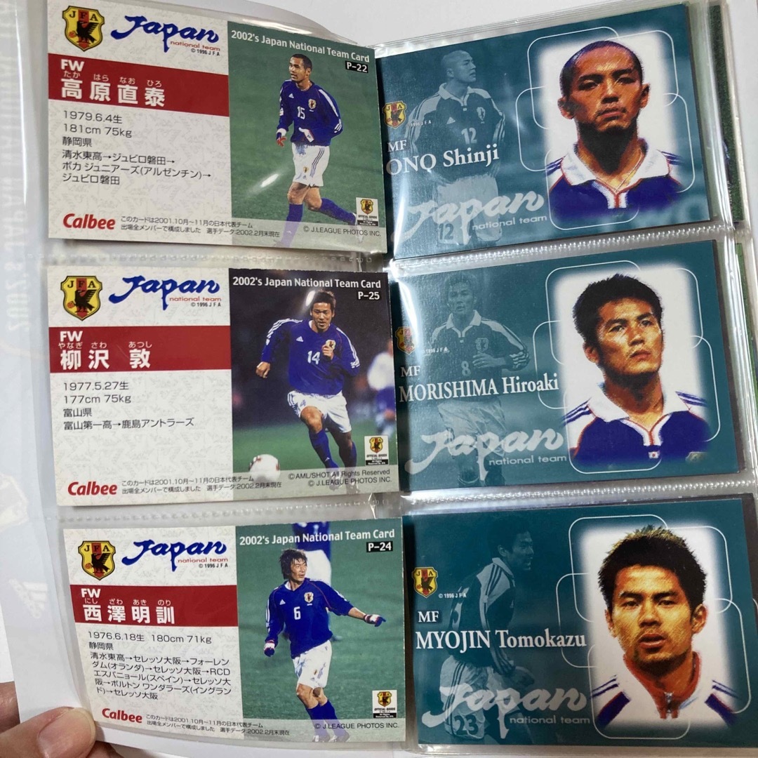 2002  calbee 日本代表　カードホルダー　サッカー エンタメ/ホビーのアニメグッズ(カード)の商品写真