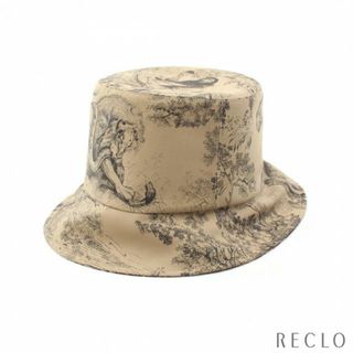 クリスチャンディオール(Christian Dior)のTEDDY-D TOILE DE JOUY SMALL BRIM バケット ハット コットン グレーブラウン マルチカラー(ハット)