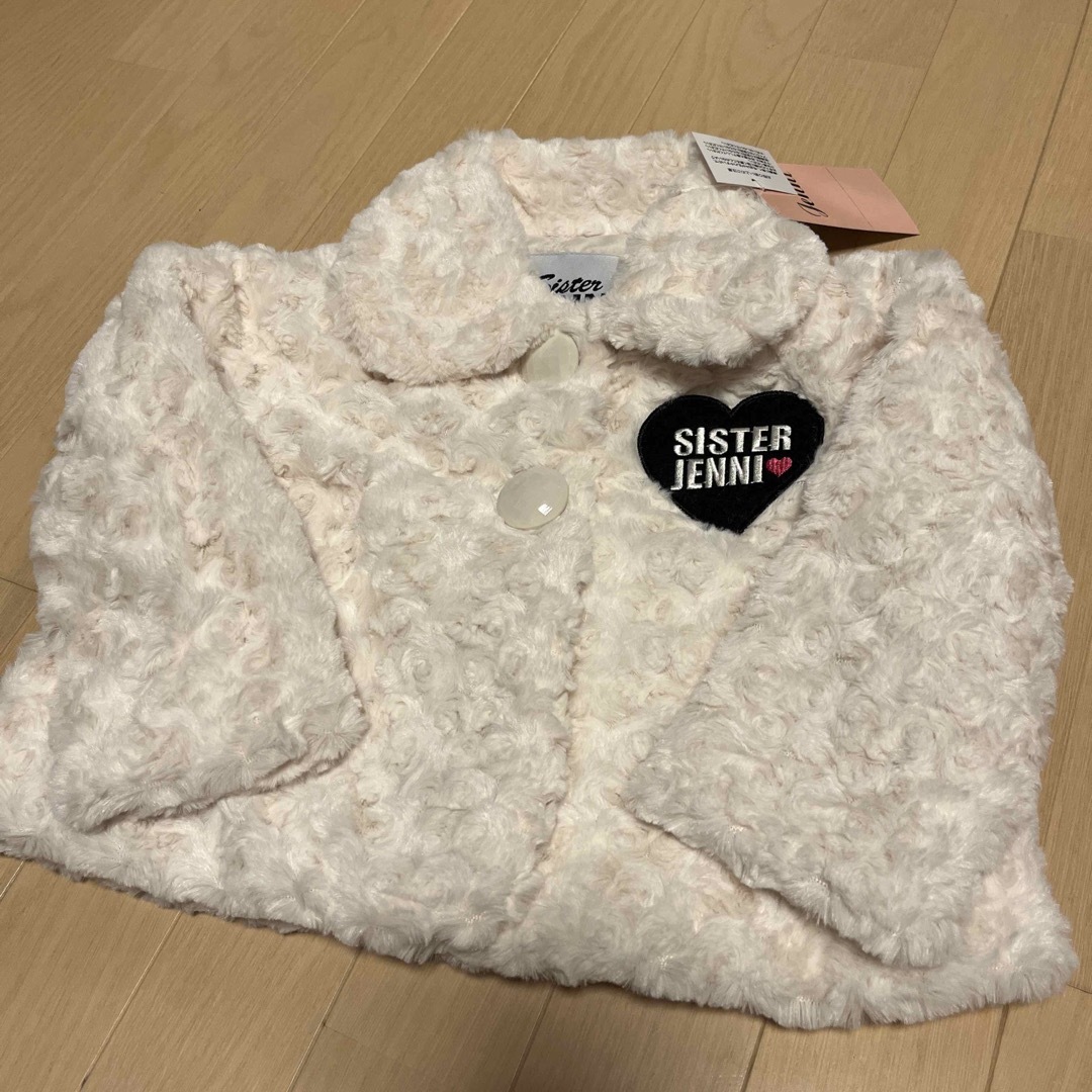 JENNI(ジェニィ)のジェニィ  JENNIモコモコファーショートコートボレロ110㎝ キッズ/ベビー/マタニティのキッズ服女の子用(90cm~)(コート)の商品写真