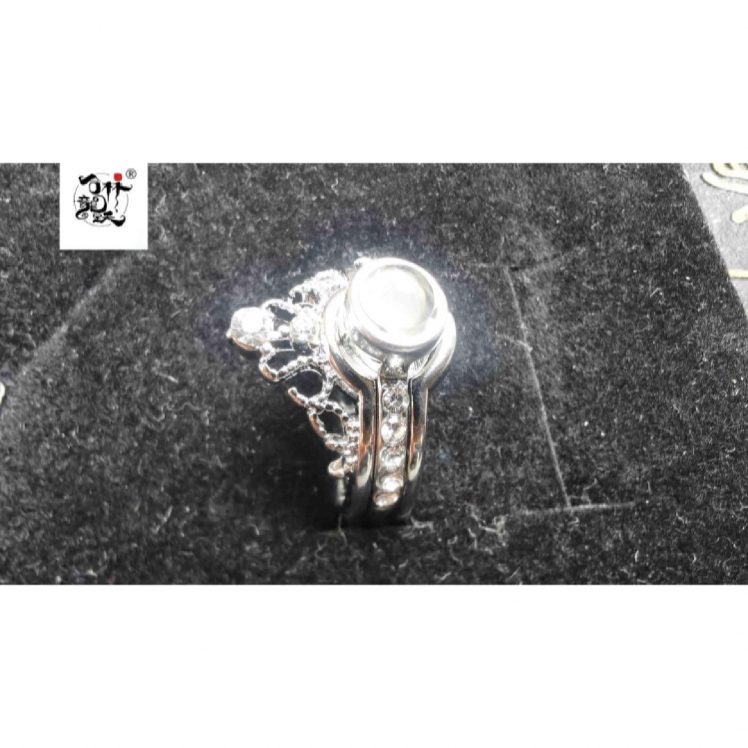 クラウン　二合一　個性　ファッション　開口　指輪　リング(白) レディースのアクセサリー(リング(指輪))の商品写真