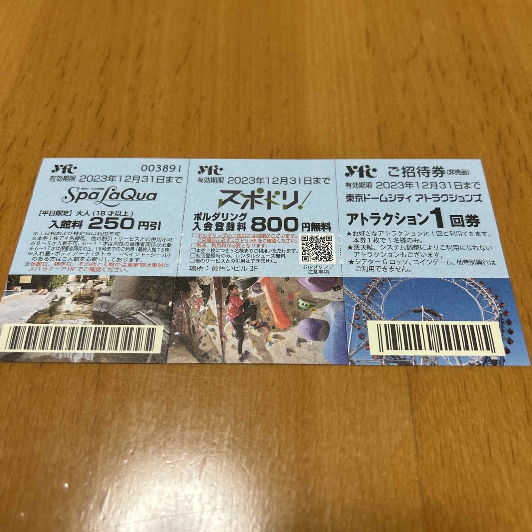 値下❗️東京ドームシティアトラクションチケット10枚期限2023/12/31 チケットの施設利用券(遊園地/テーマパーク)の商品写真