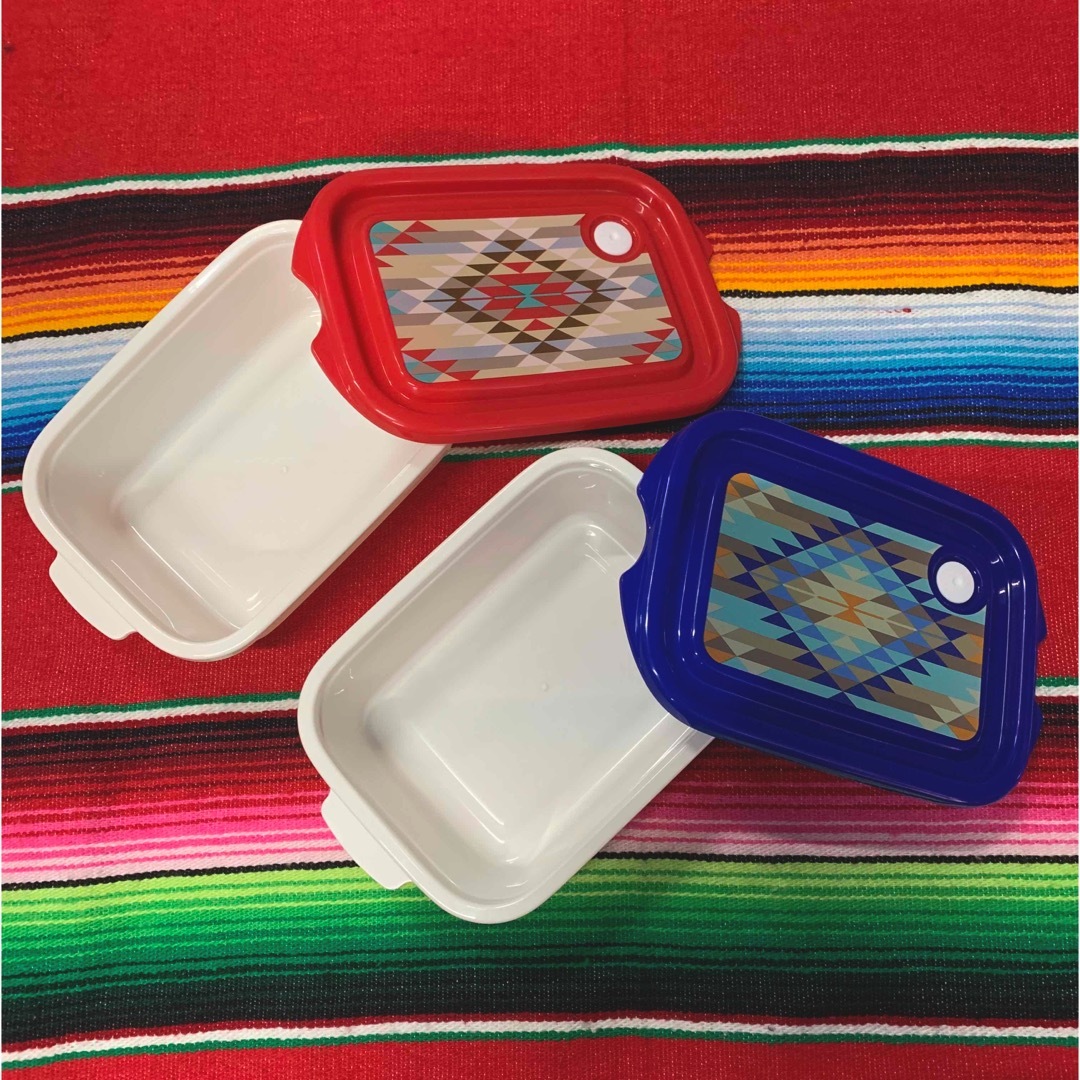titicaca(チチカカ)の新品　TITICACA ネイティブ　ナバホ　フードコンテナ　2個セット インテリア/住まい/日用品のキッチン/食器(容器)の商品写真