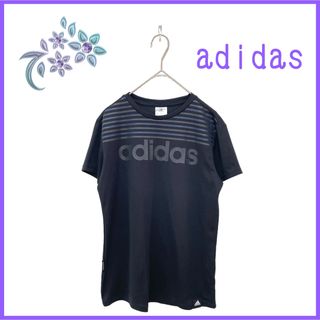 アディダス(adidas)の【adidas】半袖Tシャツ ロゴ ボーダー climalite S(Tシャツ/カットソー(半袖/袖なし))