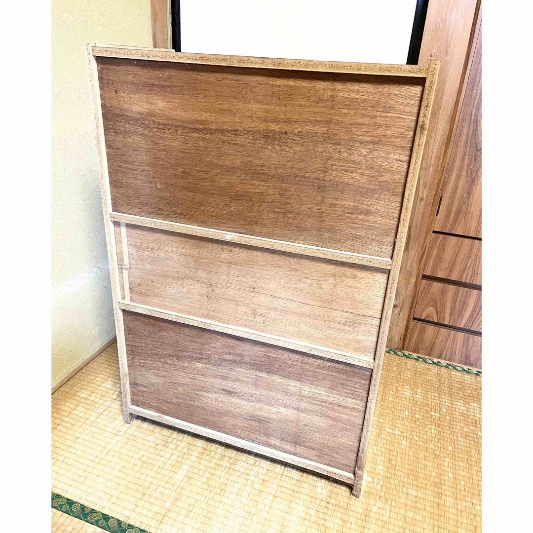 昭和レトロ ガラス窓収納 日本家具 木材 ガラス戸 観音開き 昭和レトロ ガラス窓収納 日本家具 木材 ガラス戸 観音開き