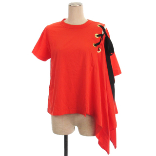 サカイ(sacai)のサカイ sacai アシンメトリー Tシャツ 半袖 オレンジ 1 ■RF(Tシャツ(半袖/袖なし))