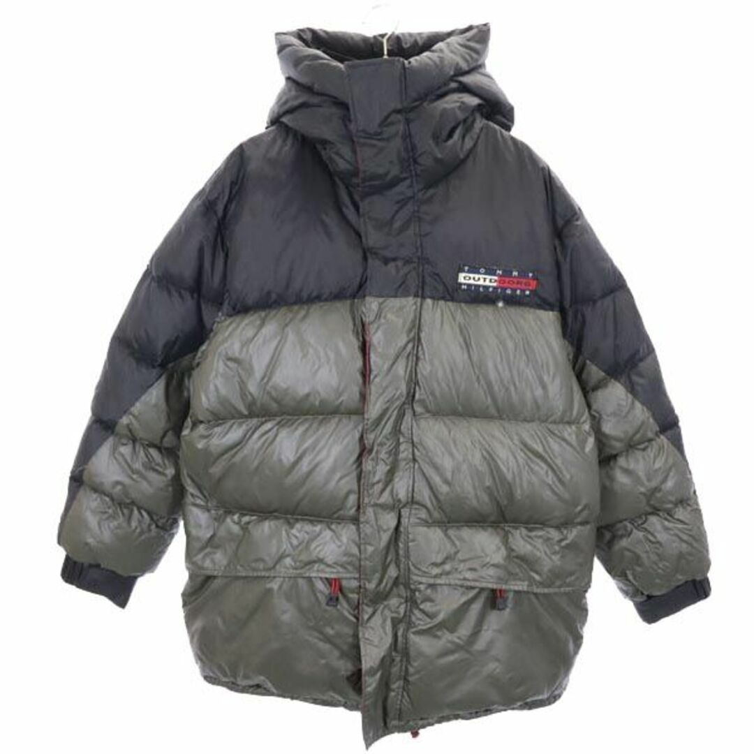 トミーヒルフィガー 90s アウトドアーズ オールド フラッグタグ バイカラー ダウンジャケット M 黒系 TOMMY HILFIGER  OUTDOORS メンズ 古着 【231115】 | フリマアプリ ラクマ