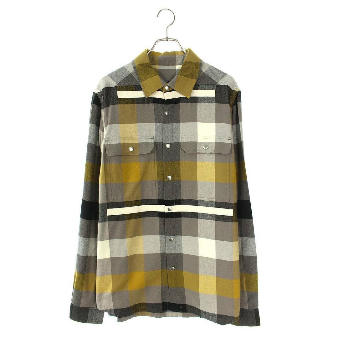 シャツリックオウエンス  22SS  RU01B1729-CP OUTER SHIRT チェックアウター長袖シャツ メンズ 50