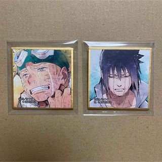 バンダイ(BANDAI)のNARUTO　豆ガシャ　色紙　ナルト　サスケ(その他)