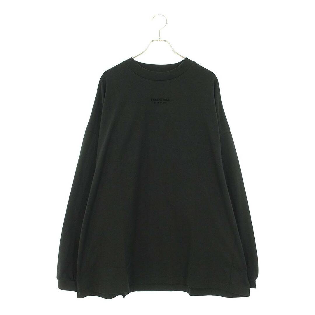 フォグ  ESSENTIALS L/S Tee Jet Black フロントロゴ長袖カットソー メンズ Lトップス