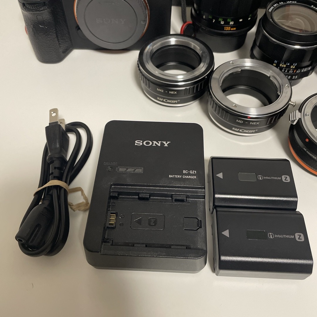 SONY(ソニー)のオールドレンズ8本 ＋ マウントアダプター4本 スマホ/家電/カメラのカメラ(ミラーレス一眼)の商品写真