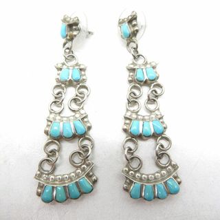 ZUNI TURQUOISE PIERCE SET ズニ族 ターコイズ ピアス セット(ピアス(両耳用))