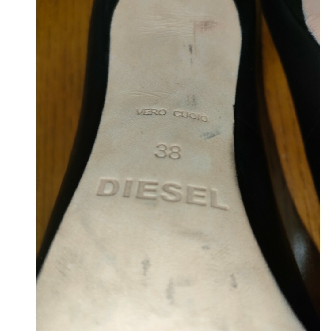 DIESEL(ディーゼル)のディーゼル DIESEL バックファスナー ハイヒール レザー 黒 38 レディースの靴/シューズ(ハイヒール/パンプス)の商品写真