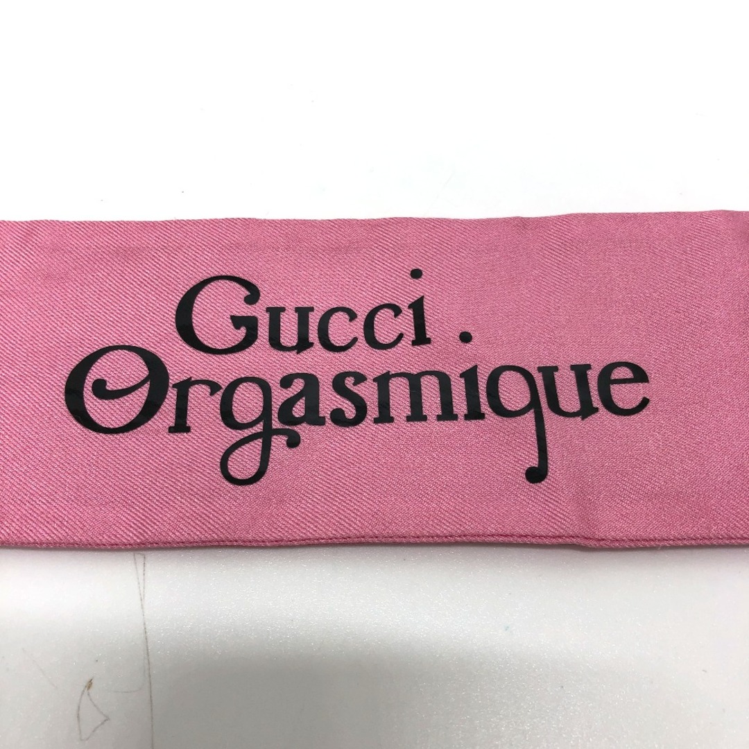 Gucci(グッチ)のグッチ GUCCI Orgasmique 6231445 ファッション小物 ツイリー スカーフ シルク ピンク レディースのファッション小物(バンダナ/スカーフ)の商品写真
