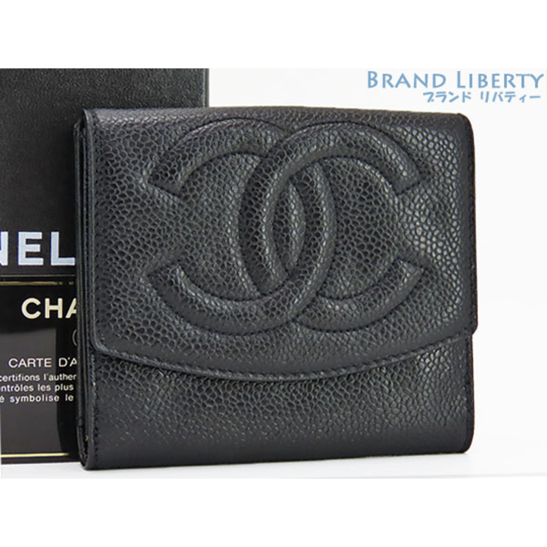 CHANEL - ほぼ新品シャネルヴィンテージココマークキャビアスキンW