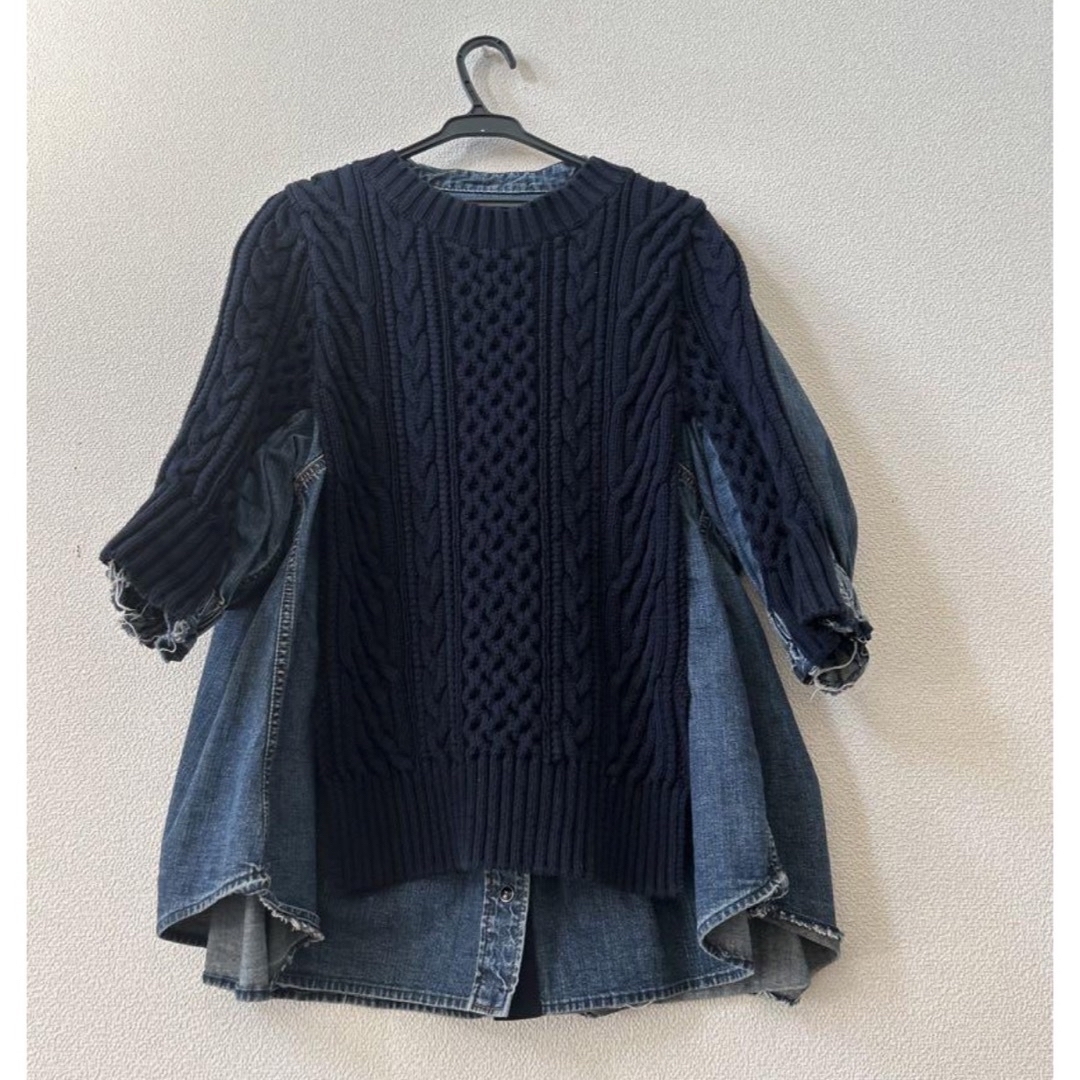 sacai - くみこ様専用 sacai 21SS ニット×デニムの異素材MIXプル sacai - くみこ様専用 sacai 21SS ニット×デニムの異素材MIXプル