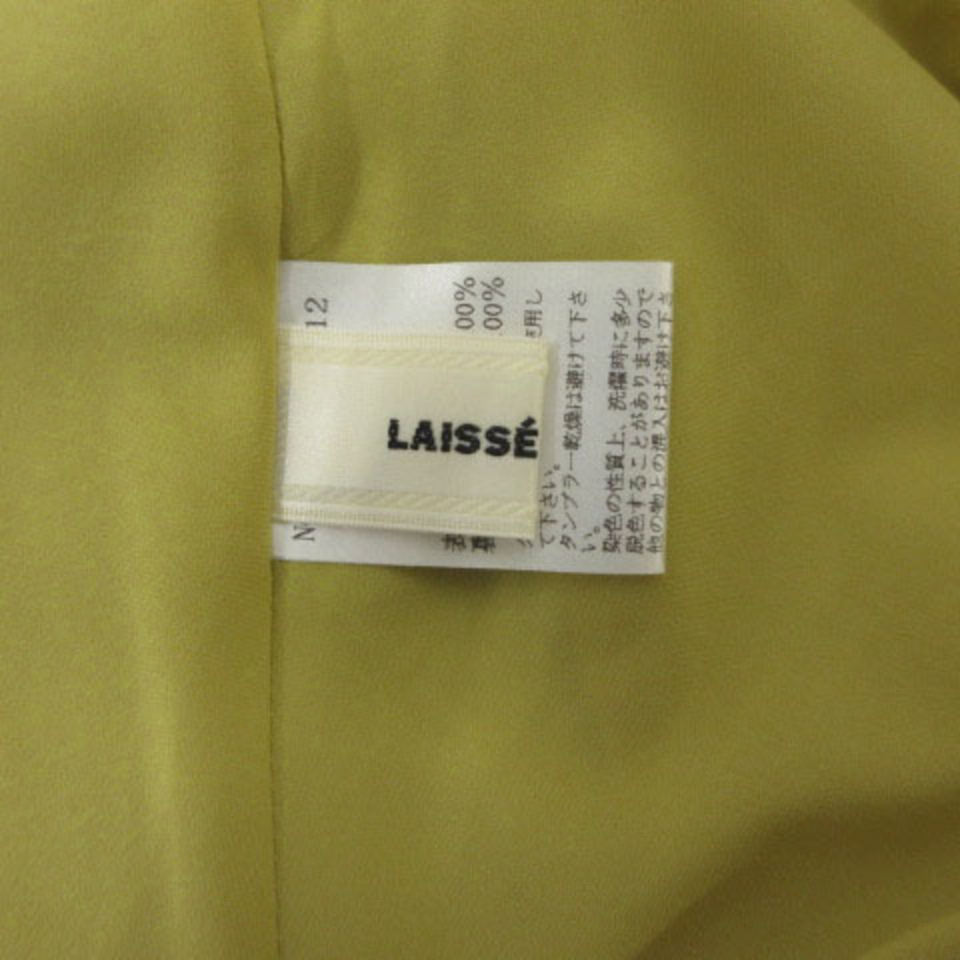 LAISSE PASSE(レッセパッセ)のレッセパッセ ワンピース ノースリーブ ひざ丈 日本製 ウール 起毛 黄系 38 レディースのワンピース(ひざ丈ワンピース)の商品写真