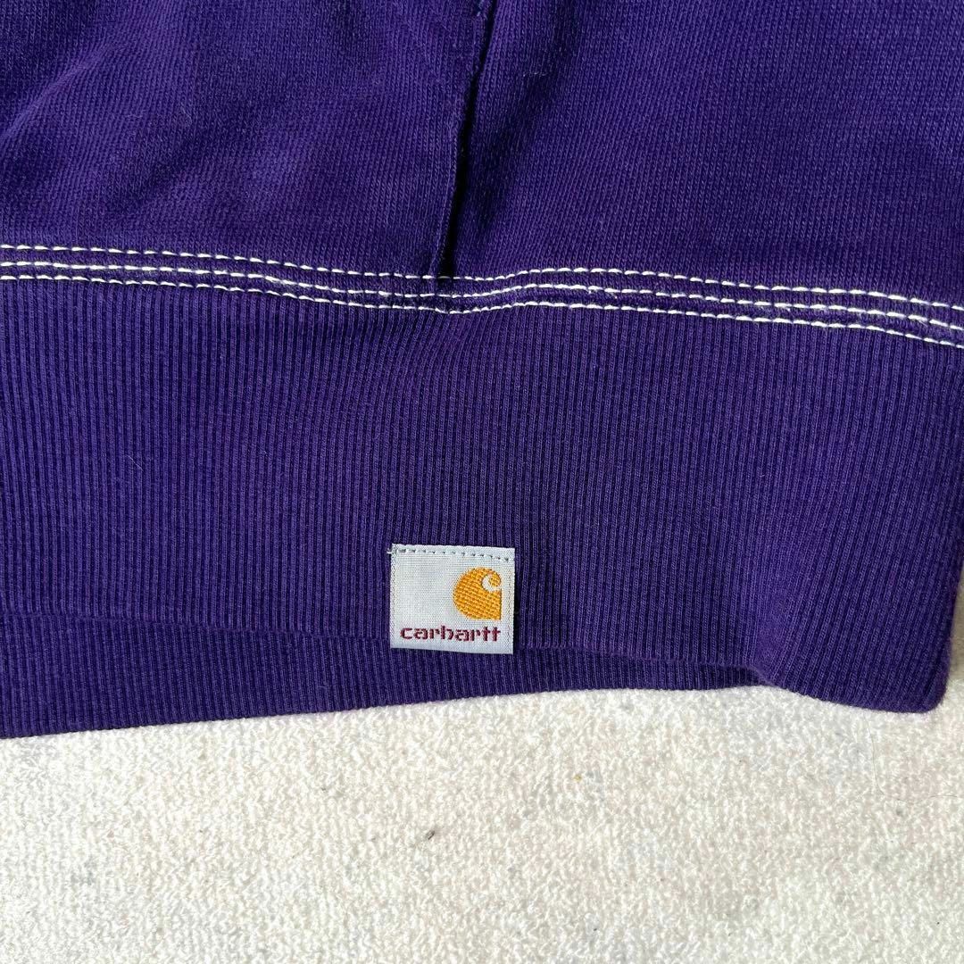 carhartt(カーハート)の【カーハート WIP】肉厚 ロゴステッチ スウェットパーカー 紫Carhartt メンズのトップス(スウェット)の商品写真